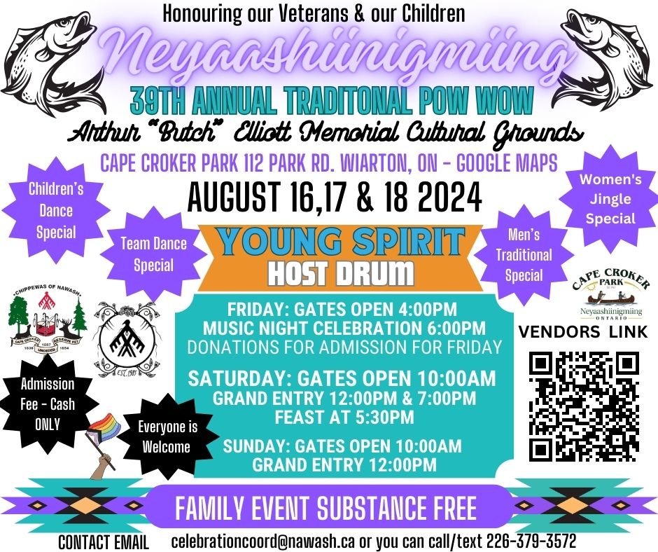 Event image Neyaashiinigmiing 39th Annual Traditional Pow Wow